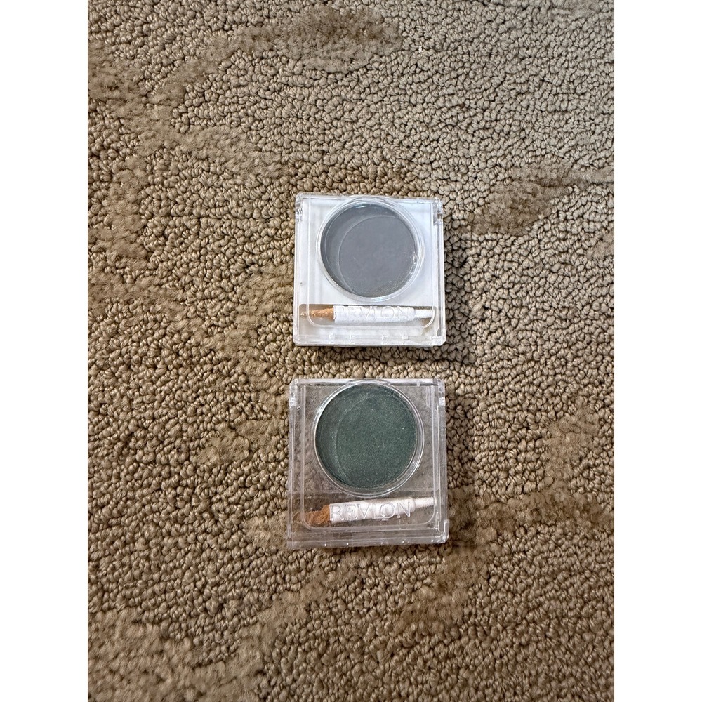 Revlon‎ Vintage Eyeshadow Gypsy Jade ColorFrost & Smoked Grey ColorCreme Duo
